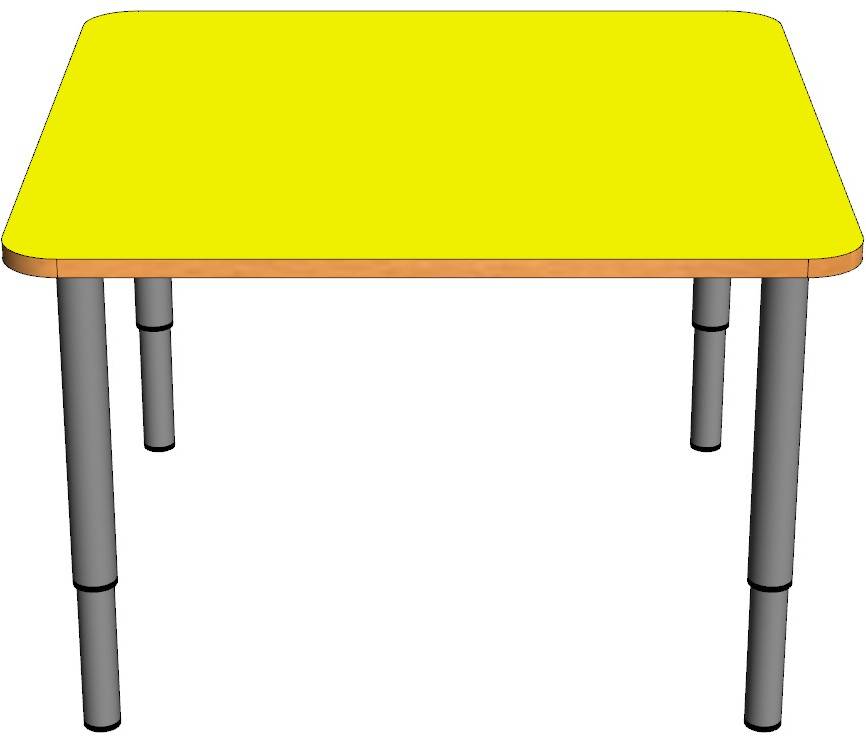 Стол квадратный на регулируемых ножках (0-3гр)