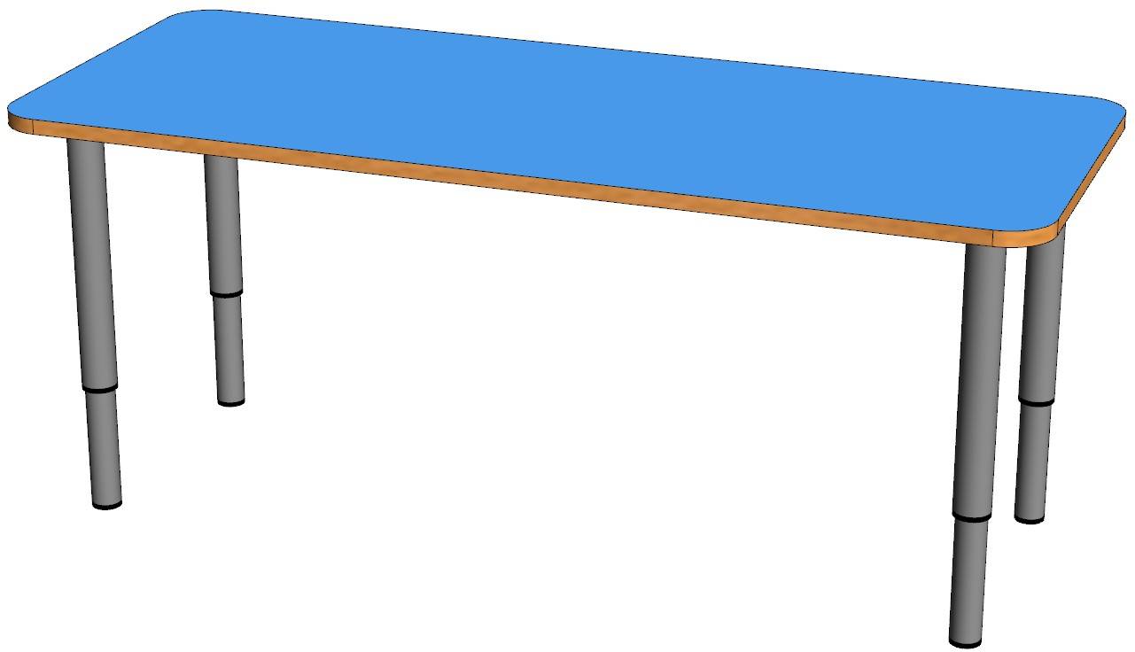Стол прямоугольный на регулируемых ножках (0-3гр)