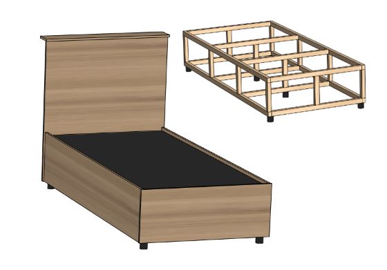 Спринг бокс, обшивка ЛДСП 16мм,  900х2000. Spring Box