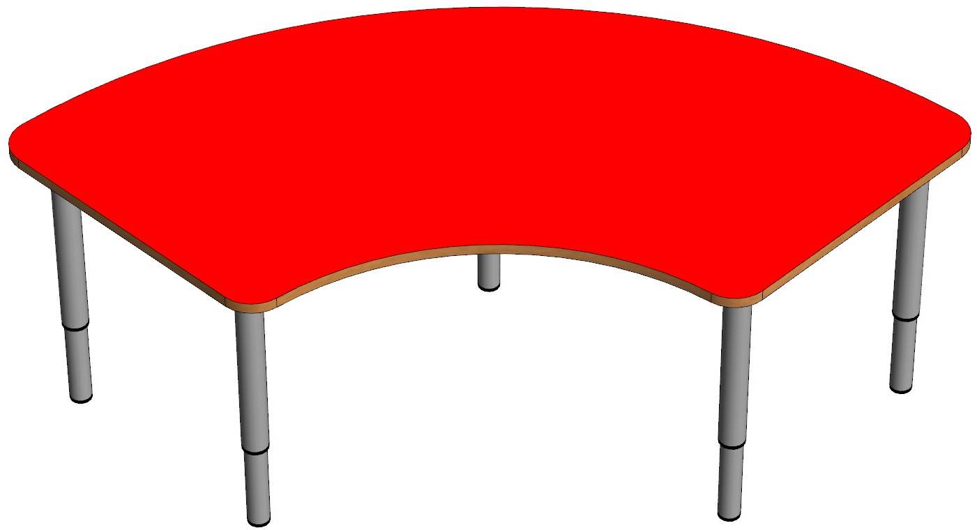 Стол с вырезом на регулируемых ножках (0-3гр)